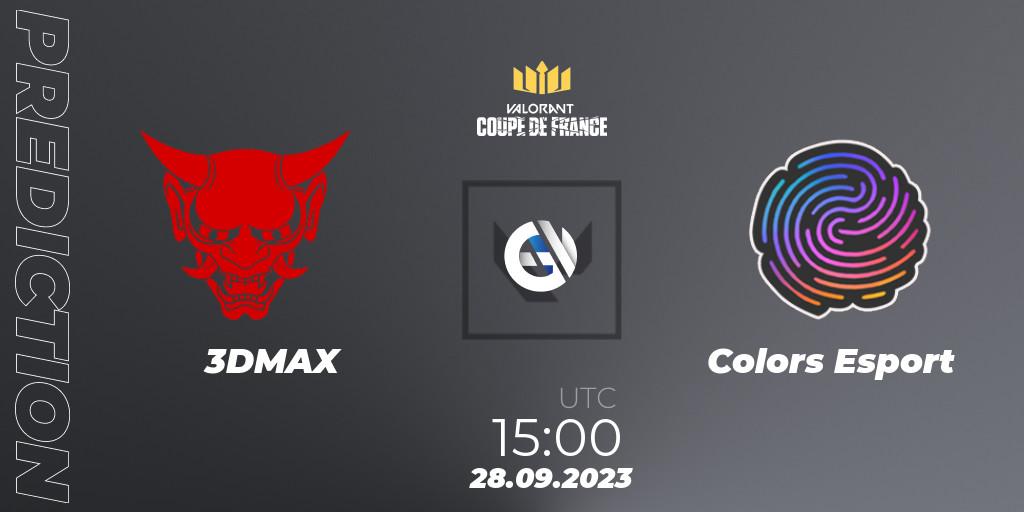 3DMAX vs Colors Esport: Match Prediction. 28.09.23, VALORANT, VCL France: Revolution - Coupe De France 2023