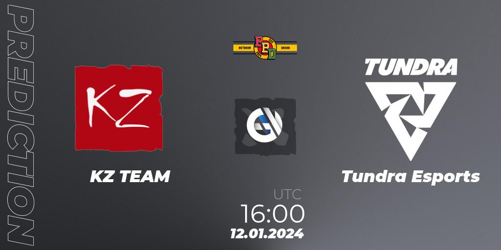 KZ TEAM vs Tundra Esports: Match Prediction. 12.01.24, Dota 2, BetBoom Dacha Dubai 2024: WEU Closed Qualifier