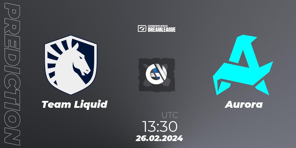 Team Liquid vs Aurora: Match Prediction. 26.02.24, Dota 2, DreamLeague Season 22