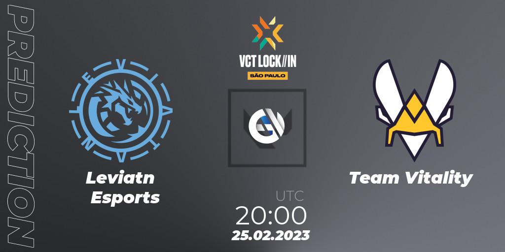 Leviatán Esports vs Team Vitality: Match Prediction. 25.02.23, VALORANT, VALORANT Champions Tour 2023: LOCK//IN São Paulo